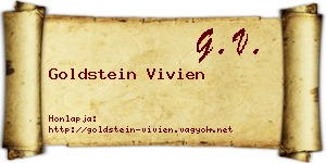 Goldstein Vivien névjegykártya